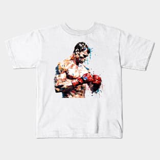 Boxing Boxer Sport Game Champion Competition Abstract Kids T-Shirt